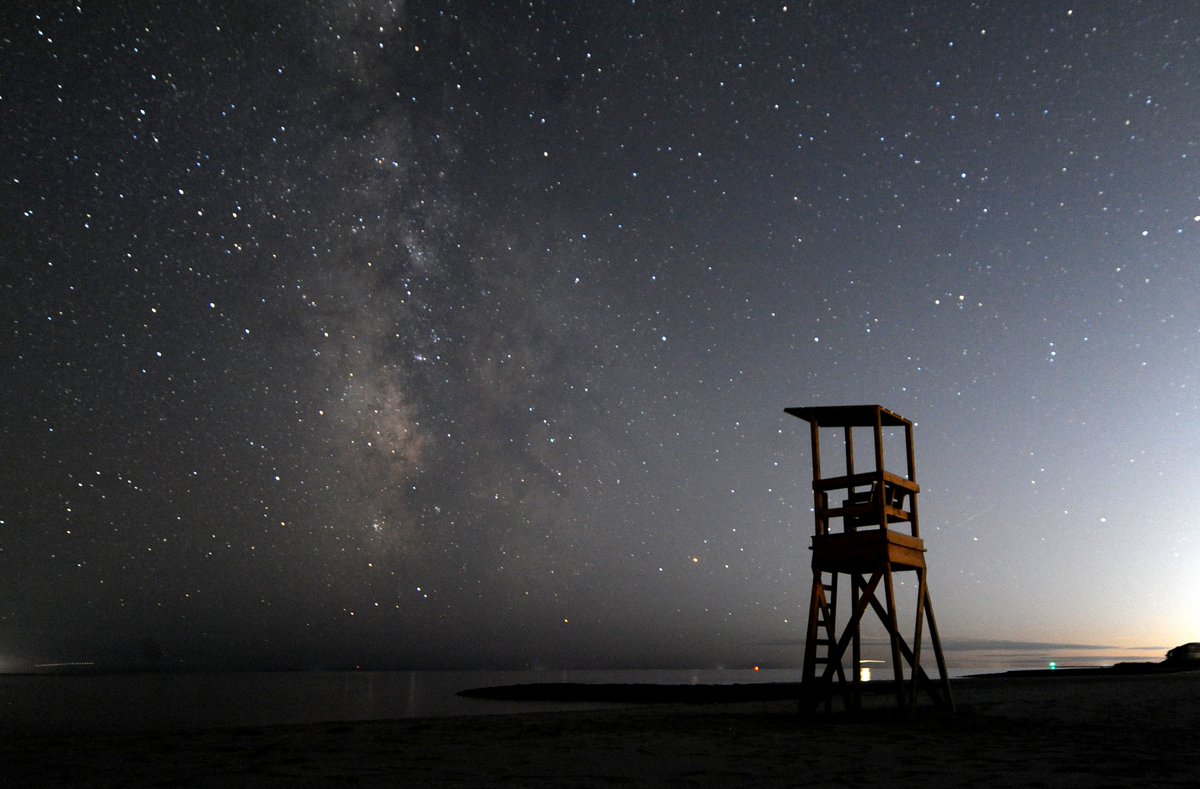 Sitting under a million stars at Red River Beach in South Harwich Wednesday night. <a href="/capecodtimes/">Cape Cod Times</a> #milkyway #harwich #astrophotography