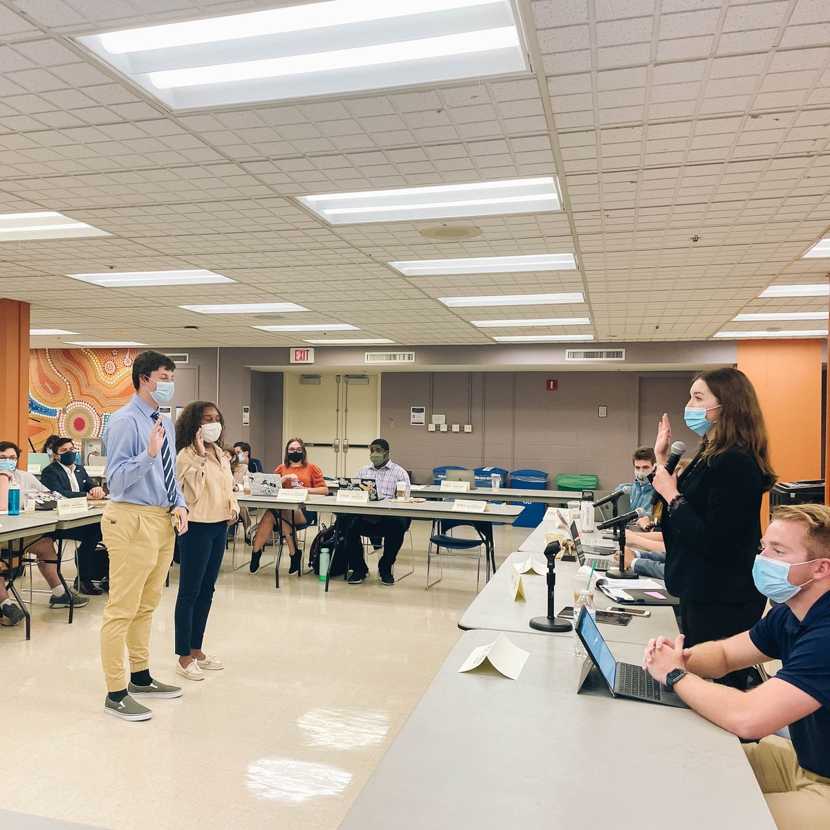 UPUA's tweet photo. Congratulations to our First-Year Council Representatives on their confirmation at General Assembly last night. We are so excited to have you and cannot wait to see what you will do! https://t.co/mBx874eR4k
