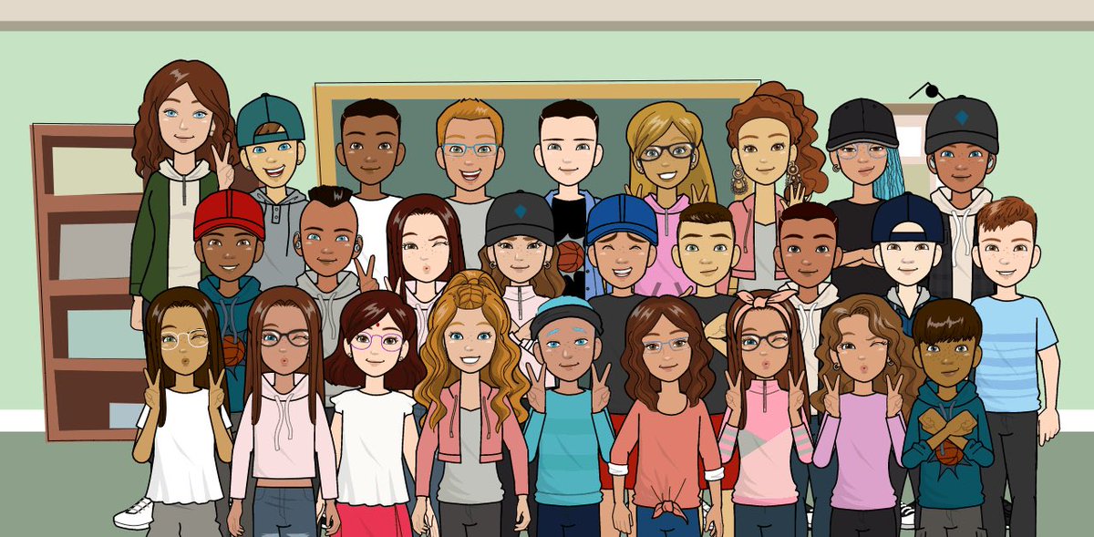 CoachPeteNL's tweet photo. A great visit from @4GreenePES @paradiseelem to learn about @Pixton comics. #PixtonClassPhoto #edchat via @Pixton https://t.co/vG1i1YrKdI