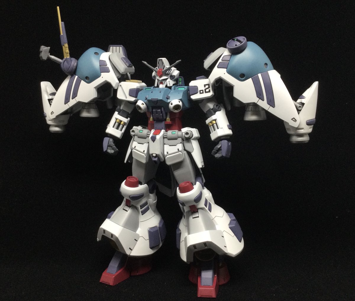 Nod_GP's tweet photo. 1/144 GP02 Refurbished/Reconnaissance
entered in @Mechagaikotsu's Then/Now competition https://t.co/Ts0ZnCVWsV