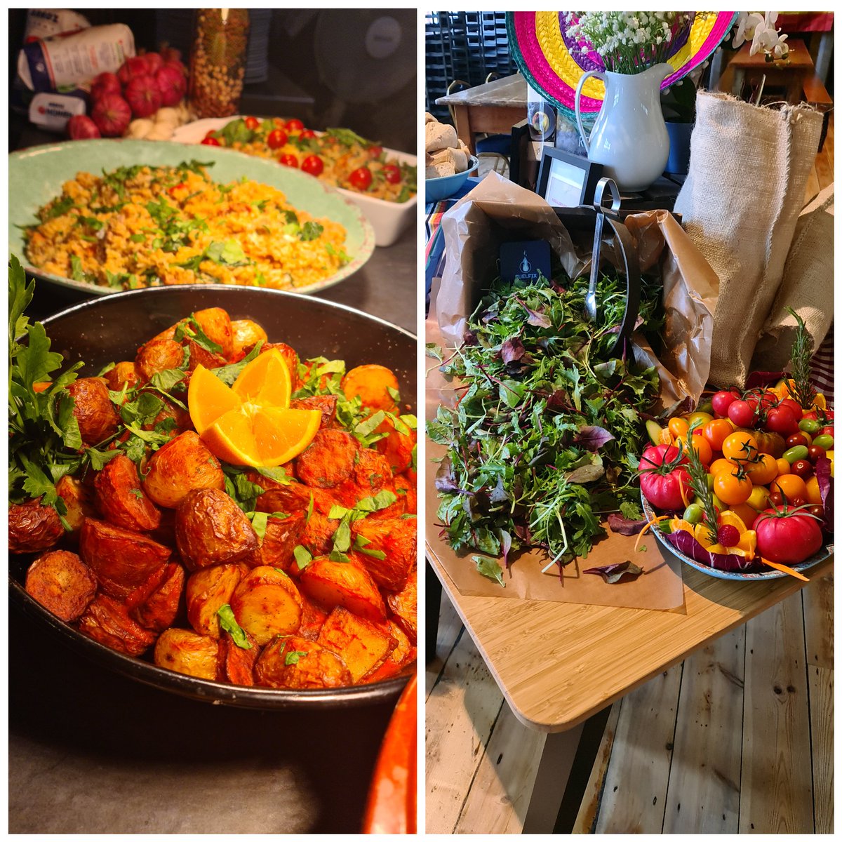 LlCollHH's tweet photo. Flavours of the Med this eve for boarders... Spanish baked Chicken and Chorizo rice, Fritatta, cured meats, Timber and much more on offer while keeping the athletes fixed up with fuel!
@LlandoveryColl @HhRgulley @OldsGraham @sallyroseRNutr
#fuelfix #feedingindependantminds https://t.co/vQKukSVwff