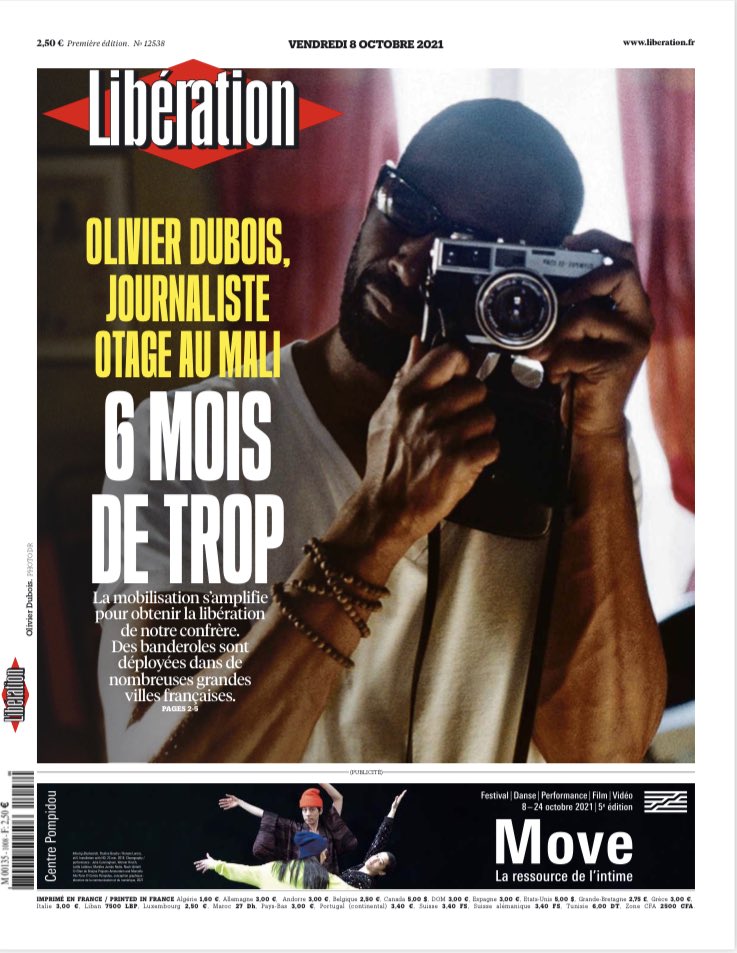 Six mois de trop : depuis 180 jours, Olivier Dubois est détenu par un groupe jihadiste. Il a été capturé alors qu’il faisait son métier de journaliste. Il est le seul otage français connu dans le monde.

On ne l’oublie pas. On attend son retour.

#freeolivierdubois