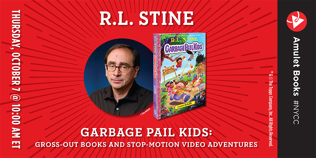 abramskids's tweet photo. Get GROSS with #Goosebumps creator and #GarbagePailKidsBook author @RL_Stine, GPK artist @JoeSimko, &amp; super-fan @adamfgoldberg, as they talk all things #GPK. Don't miss out, watch now: https://t.co/40RKNx6XWX #NYCC https://t.co/XQIHeiEbrE