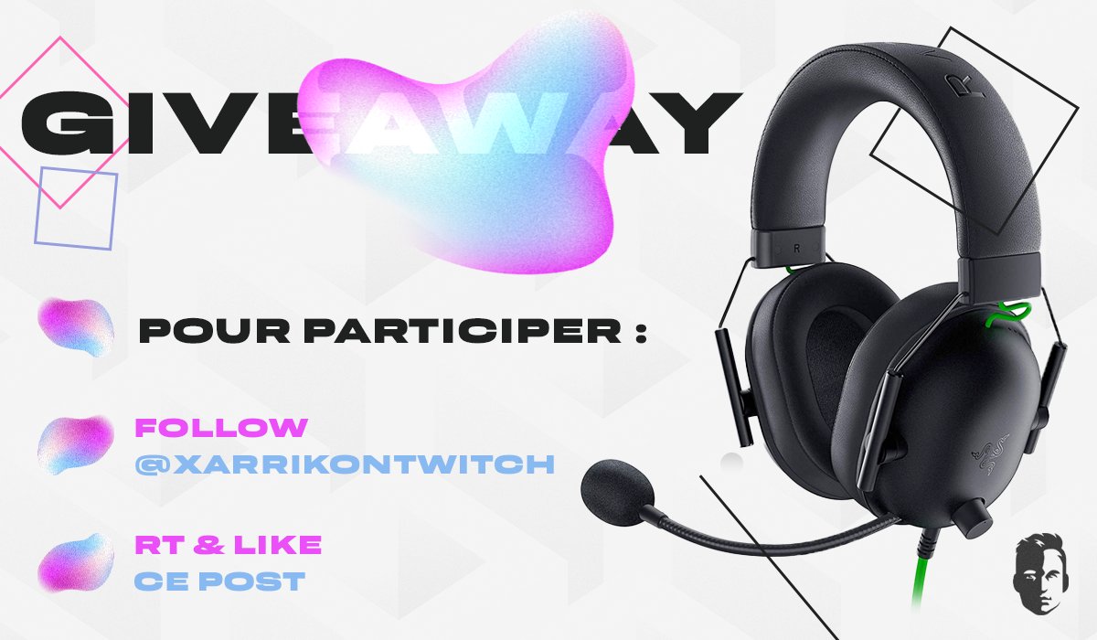 XarrikOnTwitch's tweet image. Le #Giveaway du subgoal est là ! 🎁

 Tente de Gagner ton casque Razer Blackshark v2 🎧

- Follow @XarrikOnTwitch 
- RT et FAV ce tweet ! 🔁 &amp;amp; ❤️
- Mentionne 2 amis à toi ! 👫

Le résultat sera Jeudi 14 Octobre en direct sur ma chaîne Twitch !

Good Luck 🍀