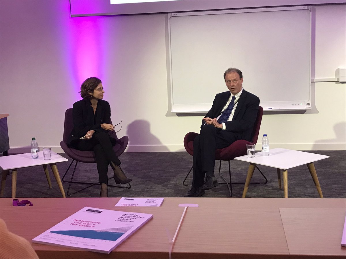 Fascinating talk by Prof Richard Jones <a href="/AllianceMBS/">Alliance MBS</a> tonight talking about impact of R&amp;D policy on U.K. productivity, and what this means for ‘levelling up’. Integration of skills agenda is vital.