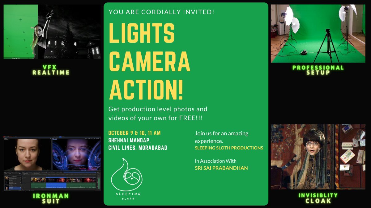 ProductionSloth's tweet photo. 2 DAYS TO GO!
It'll definitely be an amazing experience. We are looking forward to having you here.

#experience #event #production #productionhouse #filmmaking #chroma #photoshoot #movie #videoproduction #lightscameraaction #vfx #unique #realtime #free #freeevents #influencer https://t.co/kh3nZvttW1