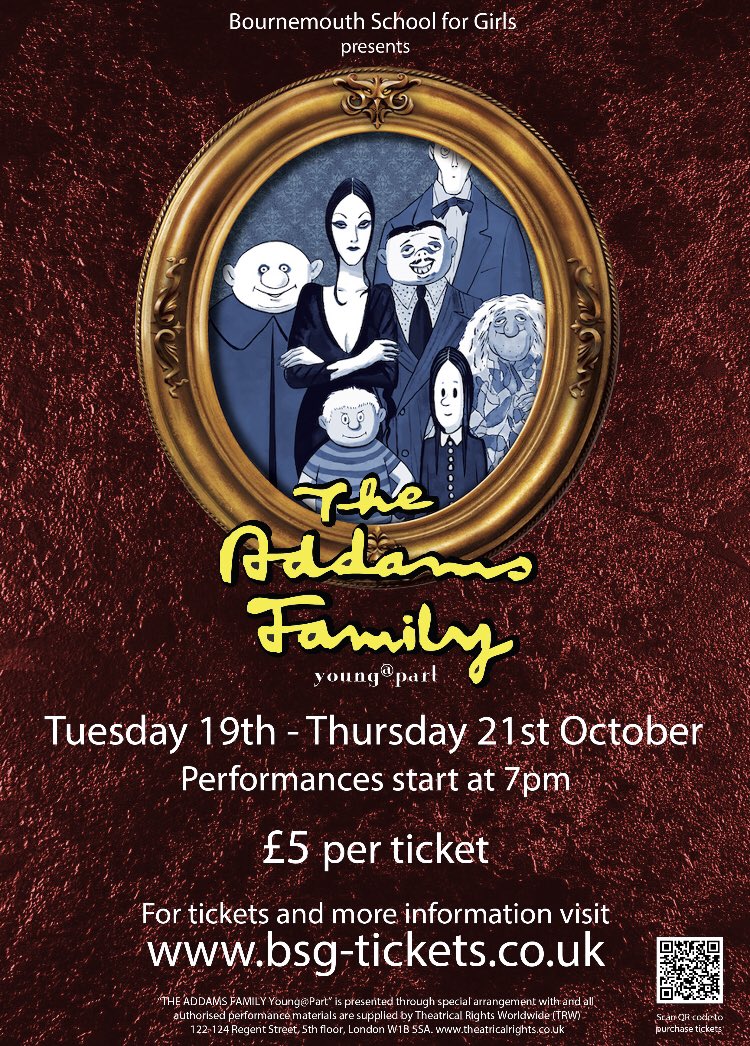 BSGPerform's tweet image. What do you mean you haven’t bought your tickets yet?! It’s going to be the best warm up for Halloween you ‘normals’ have ever seen 
@BSGupdate #clickclick #onenormalnight #theaddamsfamily