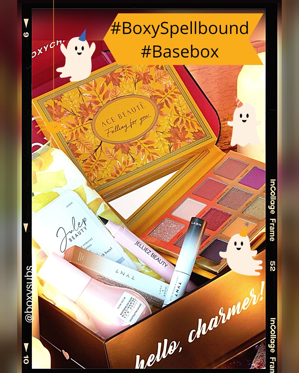 skellysubs's tweet image. Happy Thursday Charmers! 
Here&apos;s the official pic reveal of our @boxycharm #Basebox for October!
 @acebeaute Falling For You Palette.@jelliezbeauty Wing Stamp Eyeliner.@julepbeauty Makeup Remover Towelettes.
@tyntbeauty Lash + Brow Duo
@glowrecipe Watermelon Glow Niacinamide.