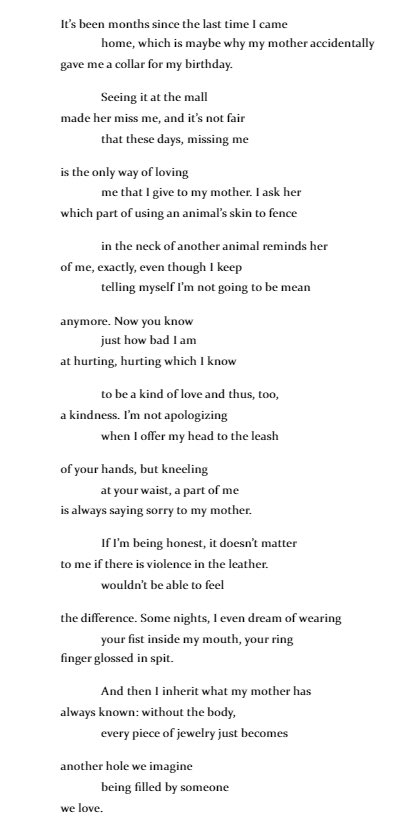 edotjin's tweet photo. thank you to @EmilyYoon @aaww 
for giving a home to this poem about the time my mom unknowingly purchased a c*llar for me :,) https://t.co/nKw53L4Dlg