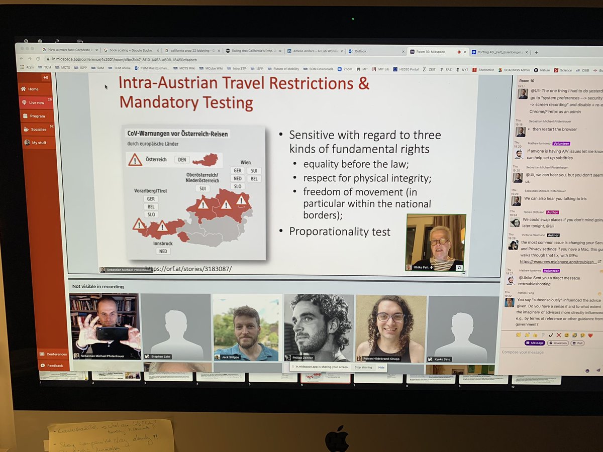 Lesson in tag-teaming at #4S2021 🤗: @Ulrike_Felt presenting on #COVID19 governance in #Austria from @STSvienna, with me clicking through the slides from @TUM_STS as part of the @CompCoRe_STS track. Yay to improvisation 🤿