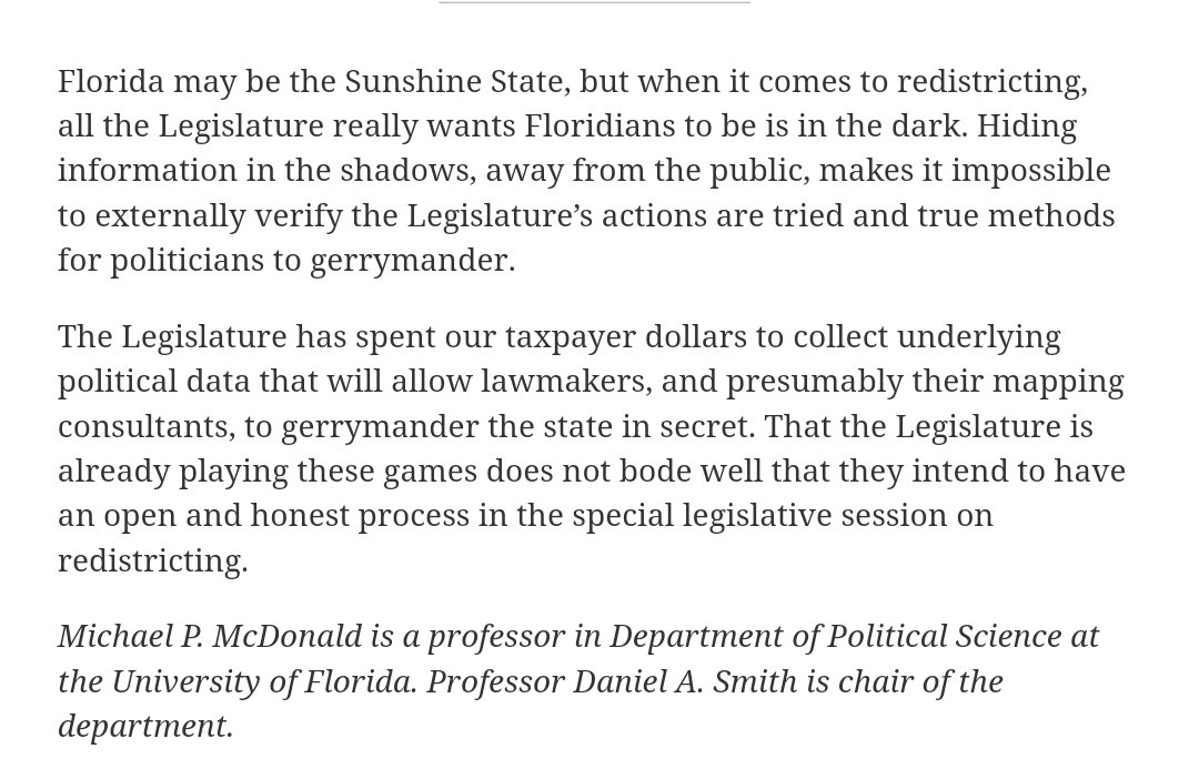 gal_suburban's tweet photo. The Legislature has spent our taxpayer dollars to collect underlying political data that will allow lawmakers, and presumably their mapping consultants, to gerrymander the state in secret.
Just like #DaddyGaetz did when he was in charge. /13 https://t.co/9JRXJ9t8LQ