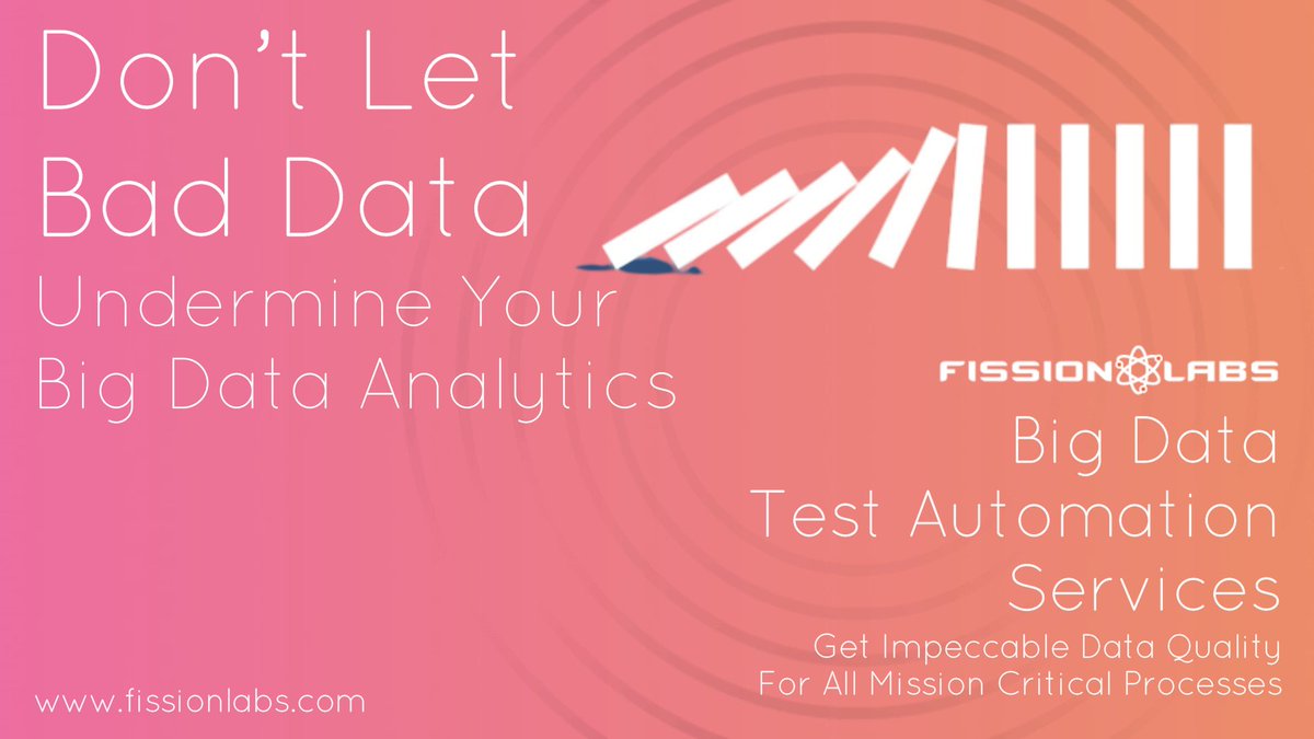 Fission_Labs's tweet image. Testing Big Data is a big responsibility. Utilize Fission Labs Big Data testing strategies to ensure you don’t have to compromise on business-critical processes. buff.ly/2ZUDDVi
#bigdatatesting #softwaretesting #testing #qualityassurance #qa #qaautomation #testautomation