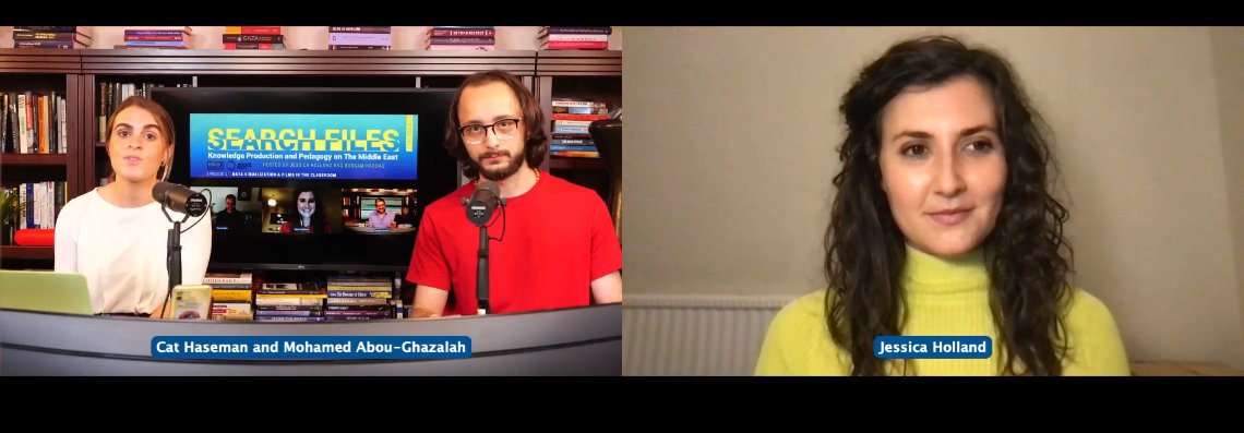 jadaliyya's tweet photo. LIVE NOW: @jrholland8 introduces the new podcast #SearchFiles, which covers trends in knowledge production and pedagogy on the #MENA

Tune in now: https://t.co/zgInBaKHPM https://t.co/lcUjyJQU5O