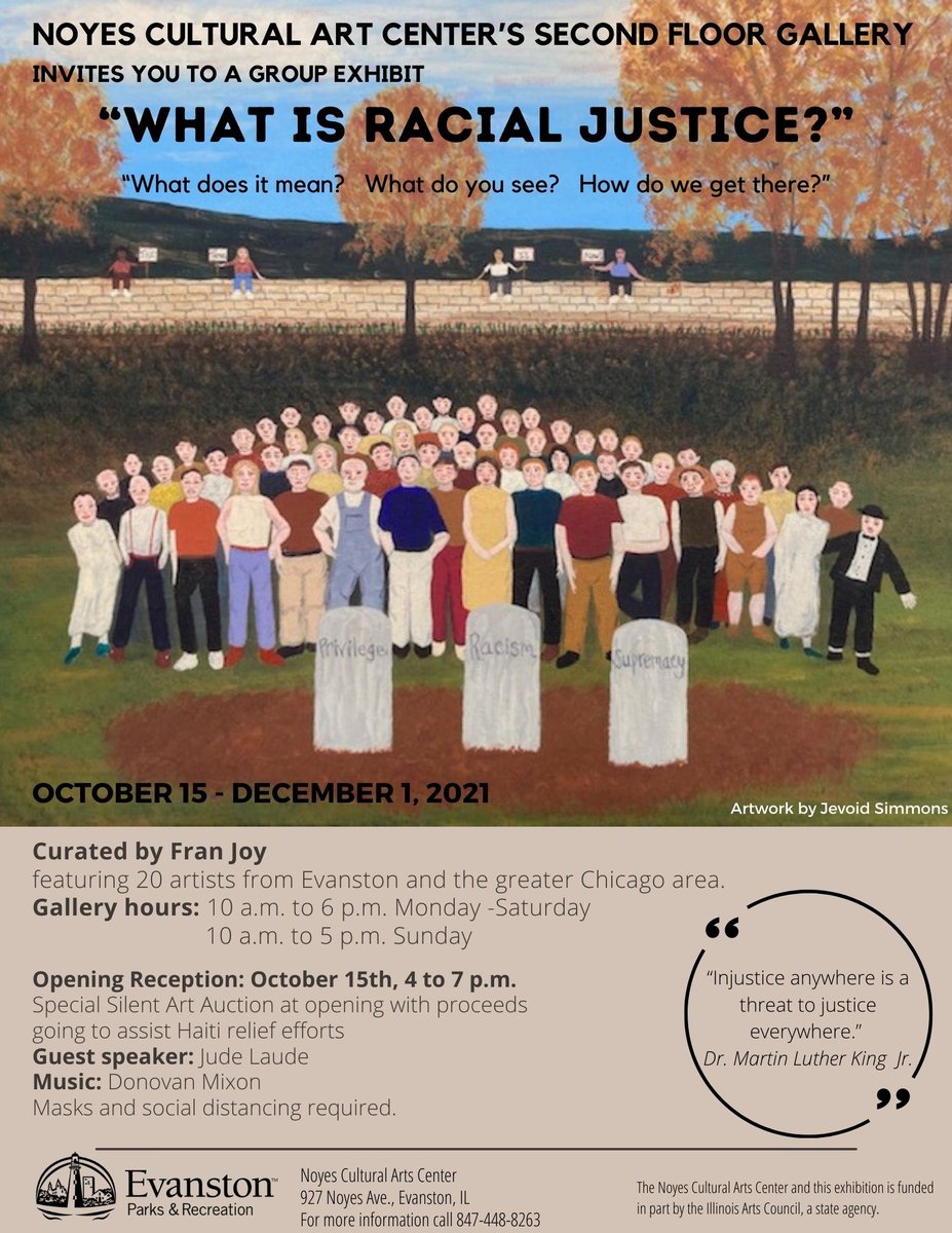 Mark your calendars to see the next exhibition at the Noyes Cultural Arts Center-- join us for the opening Reception a week from Friday!