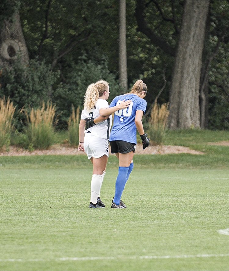 MSU_wsoccer's tweet photo. These two continue to make their mark on our program and have both recently moved into the Michigan State record book!

@danistephan7 is currently T-5th in career assists (21)

@laurenkozal ranks 8th all-time in saves (179) https://t.co/F95TtR47WS