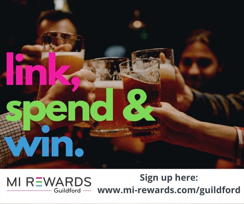 ExperienceGford's tweet photo. #chooseGuildford &amp; get rewarded for spending at participating #MiRewards restaurants, pubs and bars! 

Earn points (&amp; chances to win prizes) @denadatapas, @GigglingSquid, @Komoguildford @MHguildford, Shah's Secreto @Thaikhun, @thekeeppub &amp; The Royal Oak: https://t.co/HUOlLvle0h https://t.co/VU07Hs3b2D