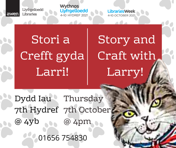 ElizabethRadcl5's tweet photo. It was such an honour to read Larry at Number 10 at Bridgend Library today x I am further delighted to announce that Crickhowell and Blaenbaglan Primary Schools are having copies of my book x #Bookishcrick #kidslit #childrensbooks #CatsOfTwitter #SCBWI_ https://t.co/jqGwRIU0uR