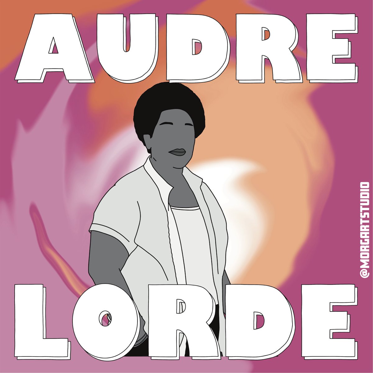 Morgartstudio's tweet photo. Day 7 of #LGBTOBER - Audre Lorde
‘An American writer, feminist, womanist, librarian, and civil rights activist.’
#lgbthistory #audrelorde #illustration https://t.co/XpXxG0RISy