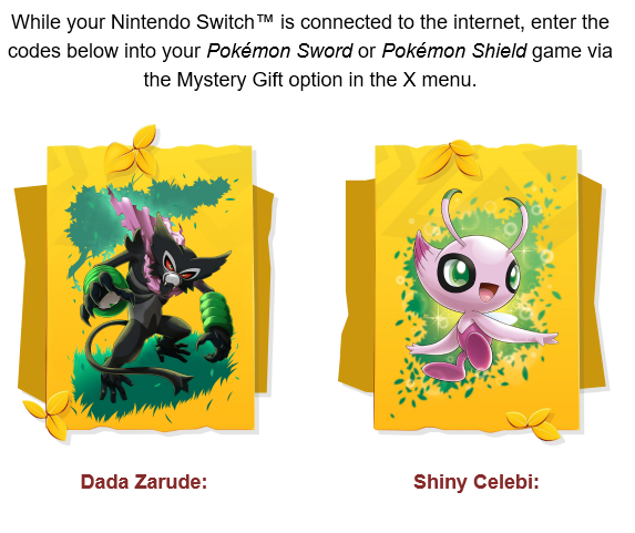 Get Mythical Pokemon Dada Zarude & Celebi (Shiny) via the Pokemon Trainer  Club Newsletter - My Nintendo News