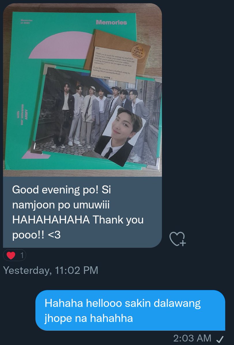 aymreyl's tweet photo. Yiiee mabuti din si Namjoon umuwi 💜✨ thank you beb
#ReylCustomerfeedback https://t.co/cdQI8JqTQC