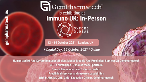 GPharmatech's tweet image. GemPharmatech will be attending Immuno UK next week in London and will be sharing information about it's mouse models, including immunodeficient models. 
You can learn more about the products they will share at: gempharmatech.us

#GemPharmatech #ImmunoUK #Conference