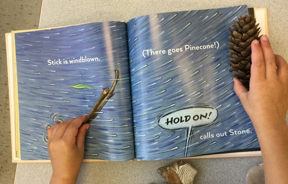 Students @louisearbour showing their understanding of the text by using props to retell the story, Stick and Stone. Demonstrating literacy behaviours, and deepening our understanding of friendship.
<a href="/TVDSBKinder/">TVDSBKindergarten</a>