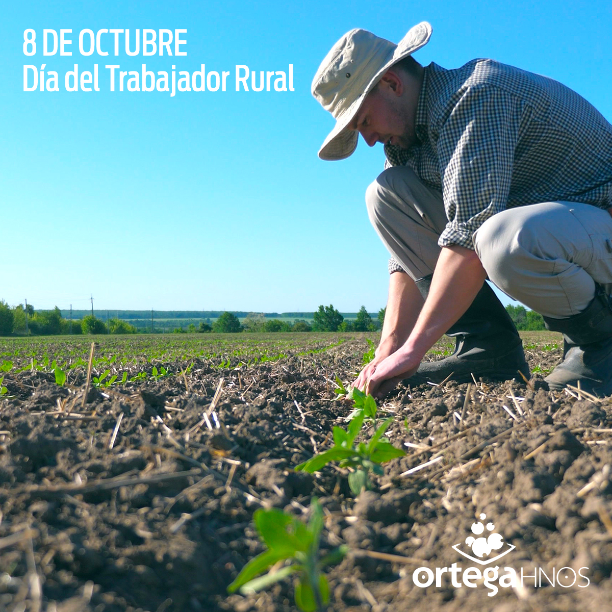 OrtegaHermanos's tweet photo. Para los que día a día dejan el 100% en la jornada campera: Feliz Día del Trabajador Rural.⁣
⁣
#OrtegaHermanos #diadeltrabajadorrural #campo #campoargentino #agro https://t.co/DKVHbBg7Qr