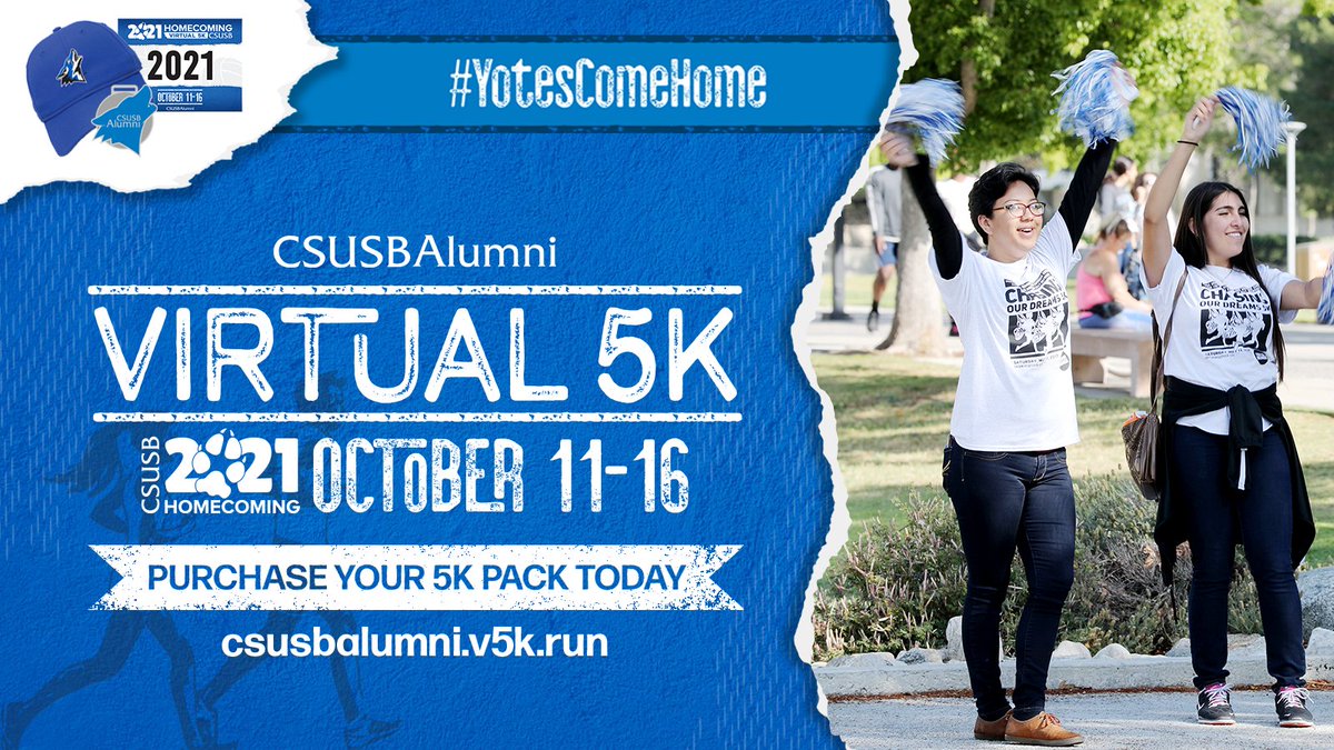 CSUSBRecWell's tweet photo. Alumni! Virtual 5k soon, check out more details for this and more at https://t.co/iDaolADX1J 🐺#YotesComeHome https://t.co/6T3QnzMTqe