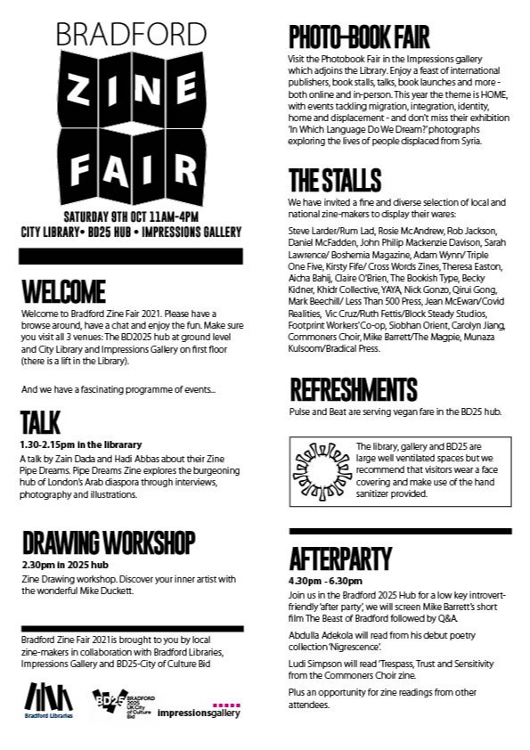 Bradford Zine Fair tweet media