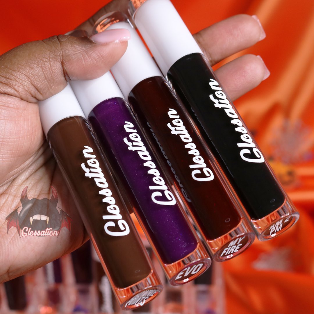 glossation's tweet photo. #closeup of our 4 new Liquid Glosses! Releasing tomorrow 10/8 @ 3 PM EST 🎃

Glossation . com 

#atlanta #glossation #liquidgloss #evo #browniepoints #myfire #am2pm #lipgloss #glossylips #makeup #shopify #SmallBusiness https://t.co/kzEi8jfS4v