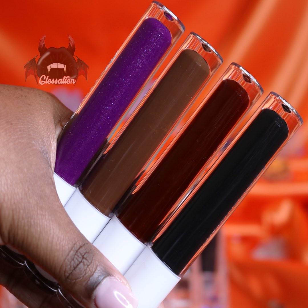 glossation's tweet photo. #closeup of our 4 new Liquid Glosses! Releasing tomorrow 10/8 @ 3 PM EST 🎃

Glossation . com 

#atlanta #glossation #liquidgloss #evo #browniepoints #myfire #am2pm #lipgloss #glossylips #makeup #shopify #SmallBusiness https://t.co/kzEi8jfS4v