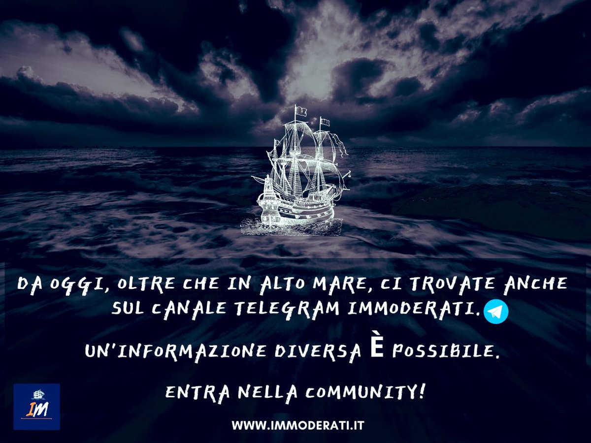 Immoderati's tweet photo. Vi aspettiamo su Telegram #giornalismo #immoderati #informazione https://t.co/h1yGrDzGIn
