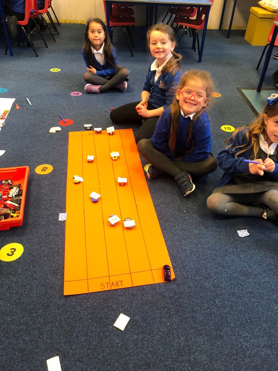 StAndrewsFraser's tweet photo. Primary 2G were learning about ordinal numbers today. We used cars and a race track and used post it notes to describe what order they came in. https://t.co/DeMBXw5RH7