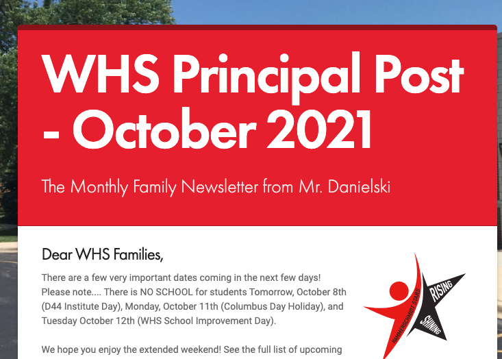 Principal Post Family Newsletter- October 2021 - Check out the latest news in and around Hammerschmidt! edl.io/n1508225