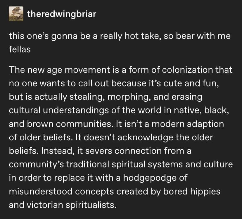 SubRosaMagick's tweet photo. It matters. Be respectful. Be wiser.
#culturalappropriation #spirituality #NewAge https://t.co/5odFmOPS2u