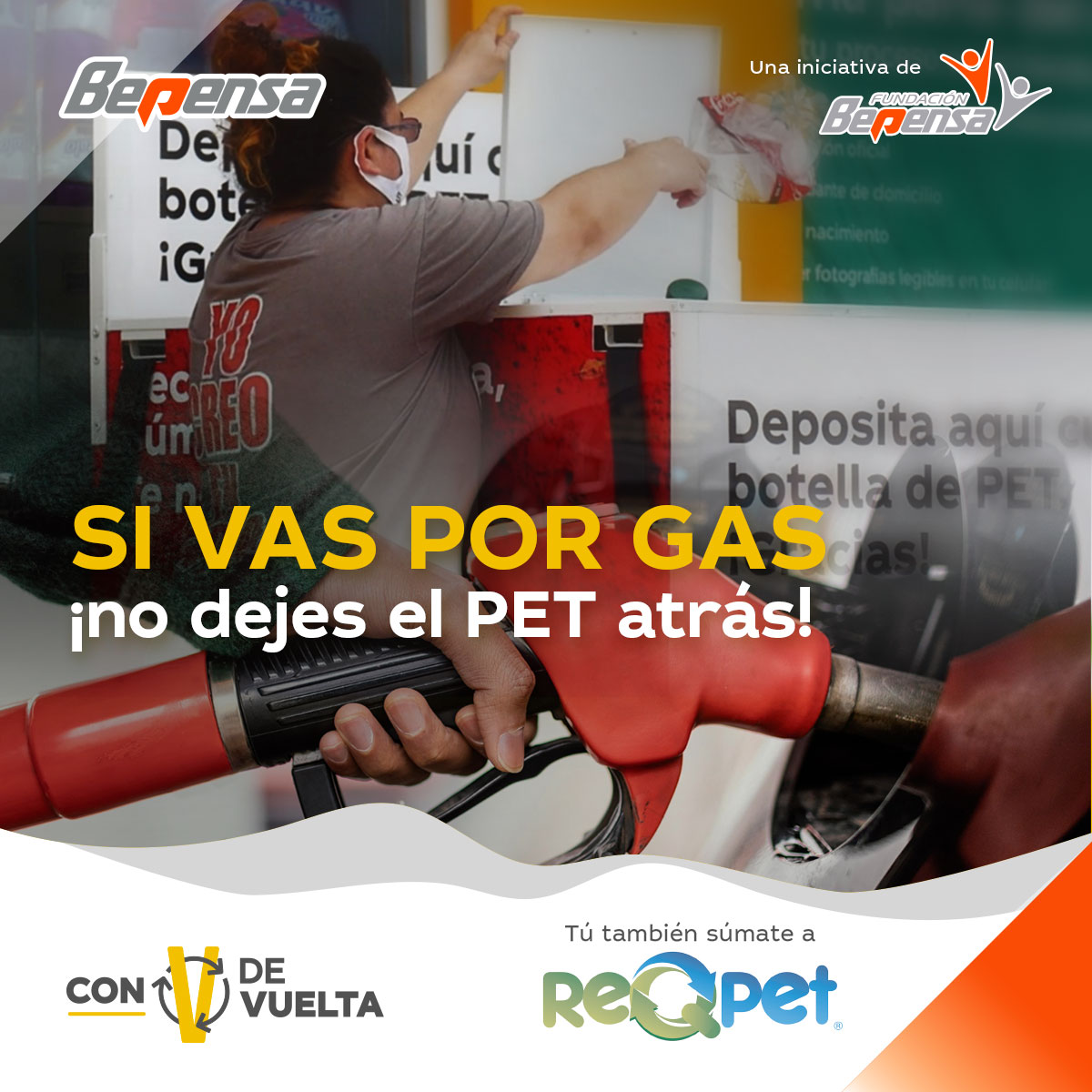 BepensaCorp's tweet photo. #ConVdeVuelta hace alianza con distintas gasolineras para colocar contenedores #ReQPET, donde puedes llevar tus residuos PET y garantizar su reciclaje.
Encuentra las gasolineras y otros puntos de acopio participantes en https://t.co/gCMWRSx5ON https://t.co/WfE4YxtyZq