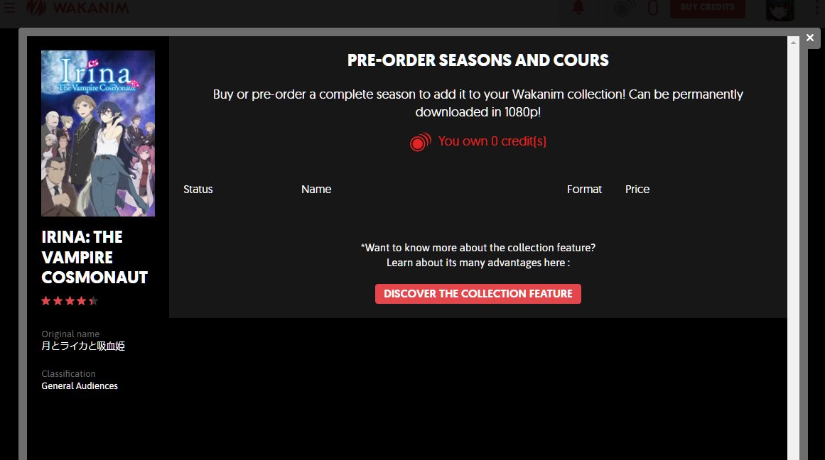 Daiz42's tweet photo. Hello @WakanimEU, why is there no purchase options on many recent anime series on your service? Being able to buy DRM-free digital anime was one of the best features of your site and I would very much like to make use of it for new shows too https://t.co/0BQH1YteZC