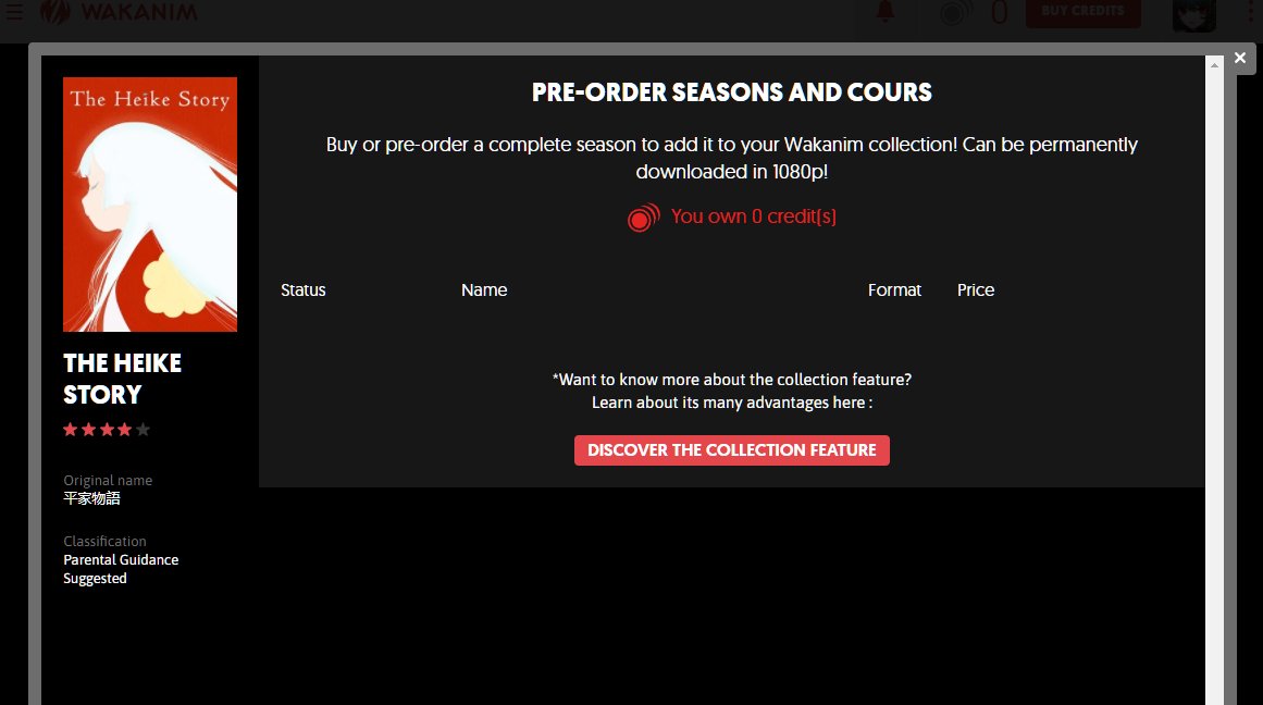 Daiz42's tweet photo. Hello @WakanimEU, why is there no purchase options on many recent anime series on your service? Being able to buy DRM-free digital anime was one of the best features of your site and I would very much like to make use of it for new shows too https://t.co/0BQH1YteZC