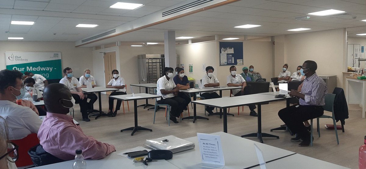 Dr Victor Anota and Katrina Ashton discuss racial health inequalities with our #studentnurses at todays Student Surgery, the first of our 4 weekly events for #BlackHistoryMonth2021