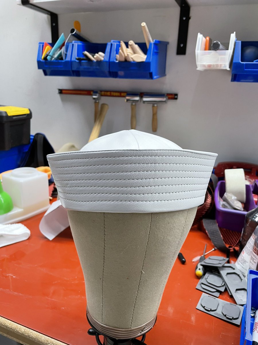 benorsonleather's tweet photo. Working on some navy sailor themed gear & this hat is a sample of the progress. Client is going to be very happy😉 😈🖤#leather #leathersailorhat #sailorhat #gaybear #gayleatherbear #gayleatherman #gayfetish #gayleatherfetish #gayleather #gayleathergear #benorson #benorsonleather https://t.co/0iwwJTXfud