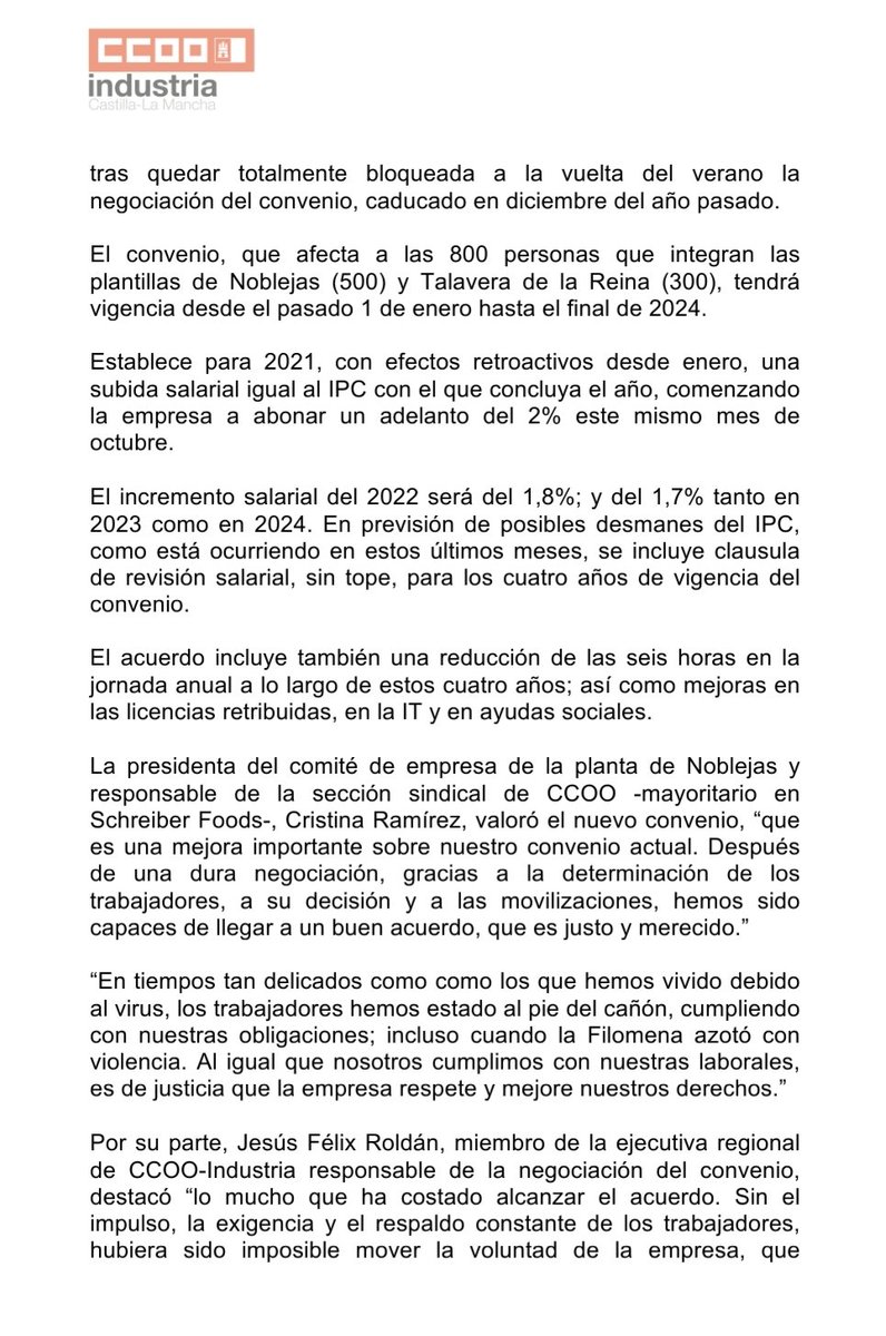Angel León, secretario acción sindical CCOO CLM tweet media