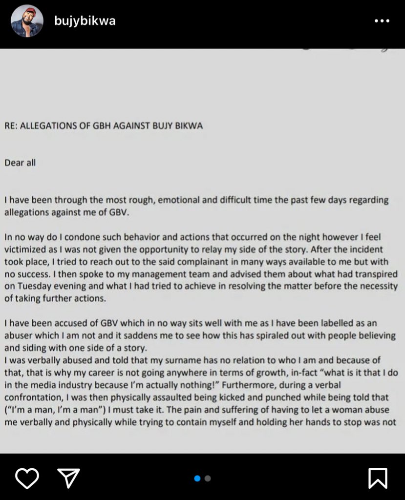 BassieLastrassi's tweet photo. Before the audio leak. After the leak.
One thing about abusers? They will lie. https://t.co/d75AIXg2tK