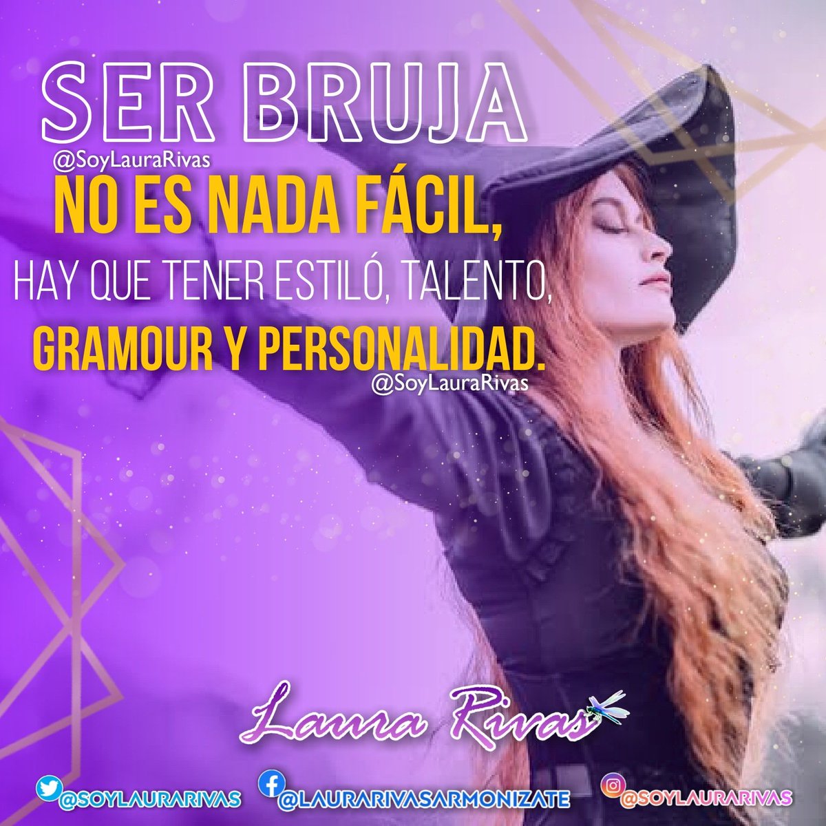 FClubLauraRivas's tweet photo. By:@SoyLauraRivas #FrasesMagicas #PowerfulWitch🧙🏻‍♀️ 👑💜💜💜 #LauLovers https://t.co/h6fYk2jqkv https://t.co/e1NsSUQC83