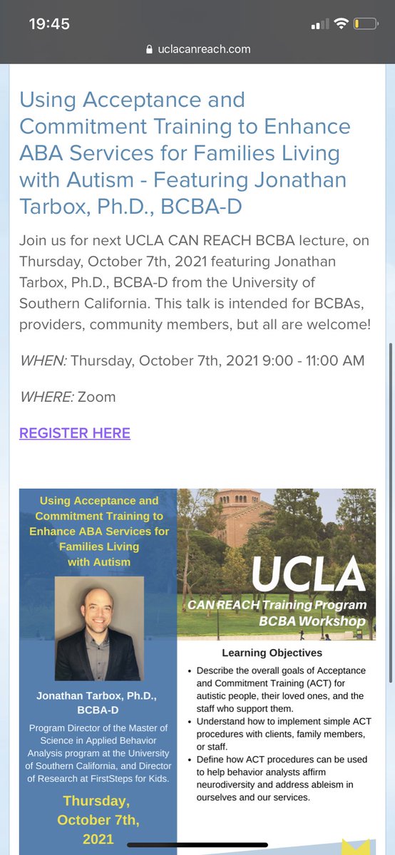 Tuned in this evening to listen to Dr. Tarbox 📈 🍿 How can we use criticism as an opportunity to practice acceptance and values? How can we be compassionate AND systematic? How can we do better?