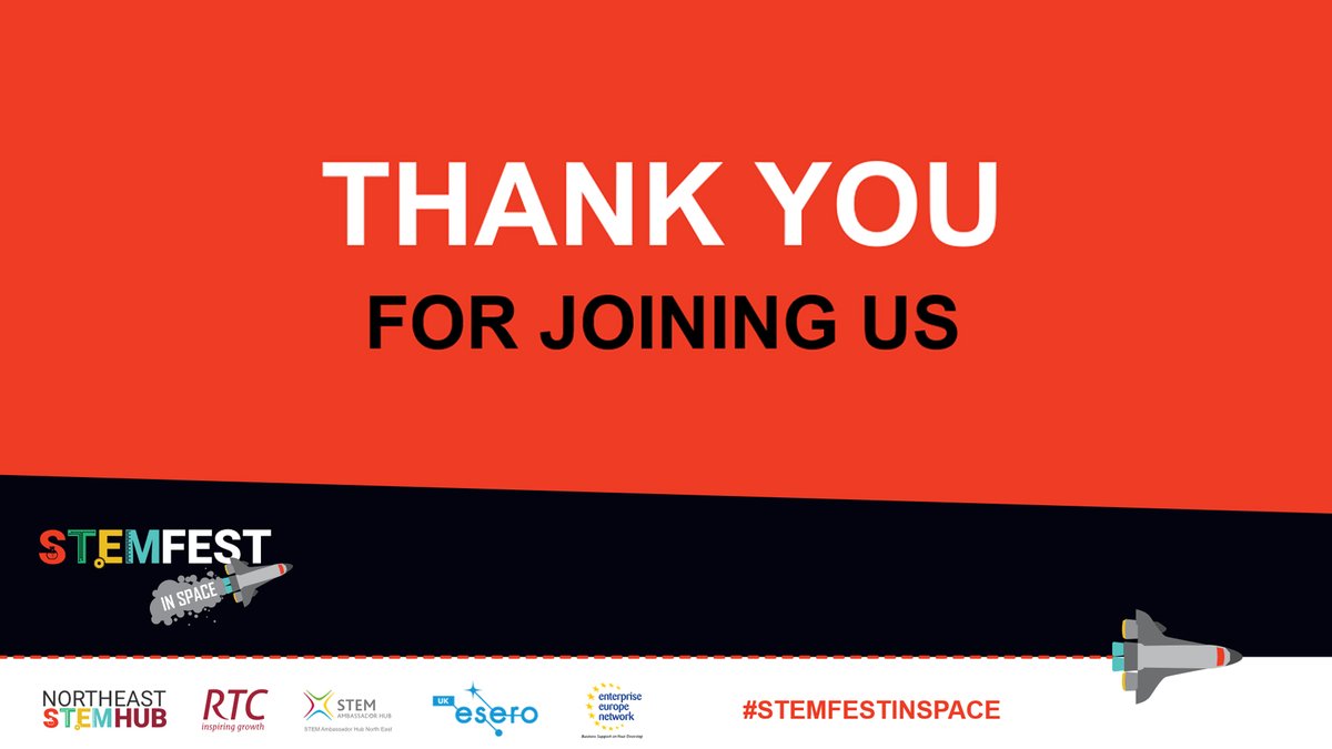 rtcstem's tweet photo. A huge thank you to all of our amazing speakers at today's #stemfestinspace thank you for joining us &amp; inspiring us with you amazing sessions. A big thank you to @dallascampbell &amp; @SuzieImberSpace for being out of this world hosts, &amp; finally thank you to everyone who attended https://t.co/rGAU1AogXI