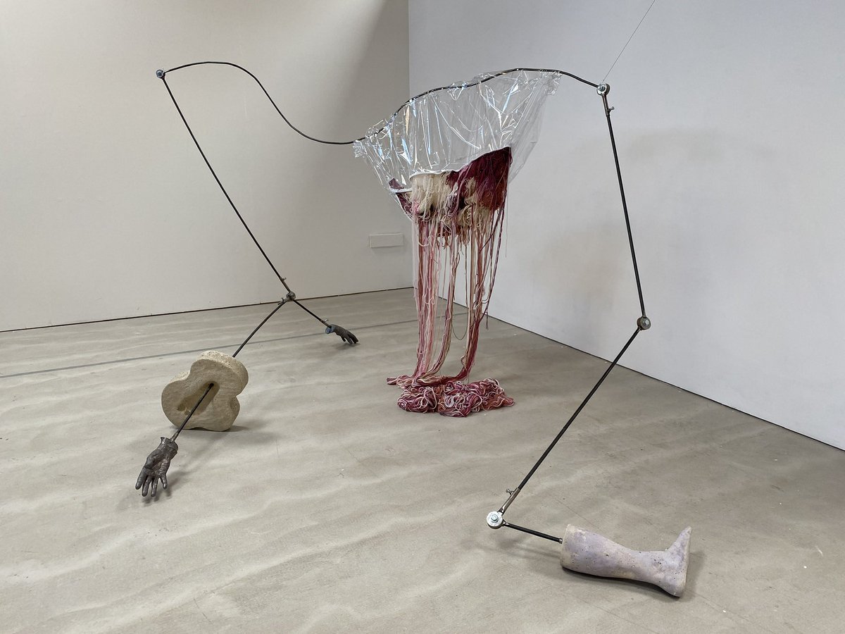 loubakerartist's tweet image. #Partsofme, 2021, #walkthrough #video #Knitting, #PVC, #steel, #lead, #concrete, #myshoes, #nutsandbolts #Installed at the #MADegreeShow, @BathSpaUni #Locksbrookcampus
#mafineart #research #ensemble #sculpture #process #materiality #ambiguity #douglas 

youtu.be/brLyFQQTrEQ