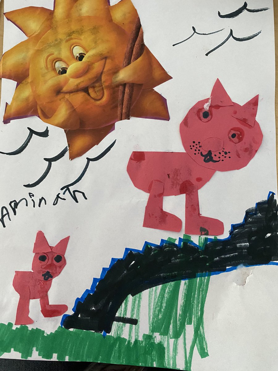 Mrs_Williams8's tweet photo. Today we read the story “The Perfect Square” by Michael Hall. Students were given a square piece of paper to repurpose into a picture. Here are some of their creations! #STEAM #3rdgradebestgrade @Hamiltonscsd https://t.co/FNj51xnvTn