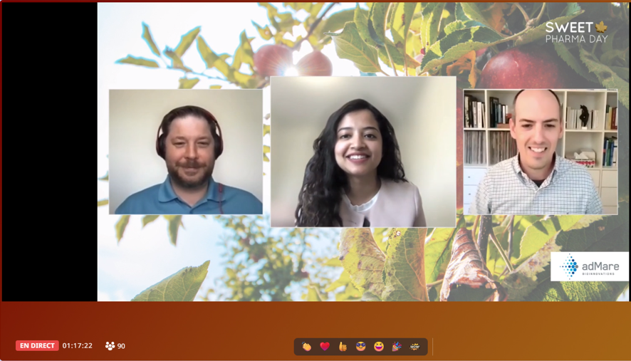 Sweet Biopharma Day (@sweetpharmaday) on Twitter photo We are proud to announce the winner of <a href="/SweetPharmaDay/">Sweet Biopharma Day</a> 2021. Congratulations to Nabanita Nawar from HDAX Therapeutics for your great presentation!
HDAX receives $2500 and memberships to <a href="/BIO_Qc/">BIOQuébec</a> and <a href="/BIOTECanada/">BIOTECanada</a> We are proud to announce the winner of <a href="/SweetPharmaDay/">Sweet Biopharma Day</a> 2021. Congratulations to Nabanita Nawar from HDAX Therapeutics for your great presentation!
HDAX receives $2500 and memberships to <a href="/BIO_Qc/">BIOQuébec</a> and <a href="/BIOTECanada/">BIOTECanada</a>