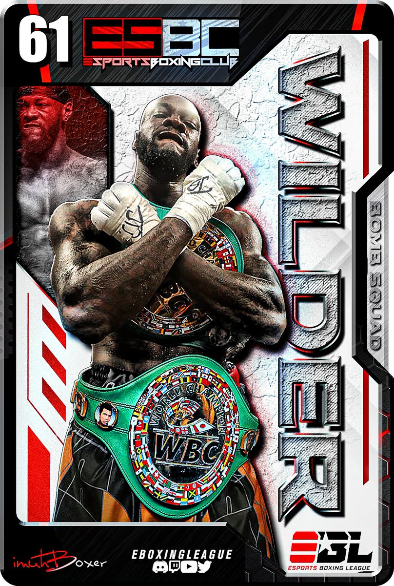 Fighter Card #61 is @BronzeBomber for the @ESBCGame #eBoxingLeague

Gain priority use of #BombZquad when fighting in EBL events!

Use virtual currency, get this card in your inventory from our Discord discord.gg/DNGrK7Z42F

@imuhboxer @Grapplurr @TmaPresi @TobiasFx