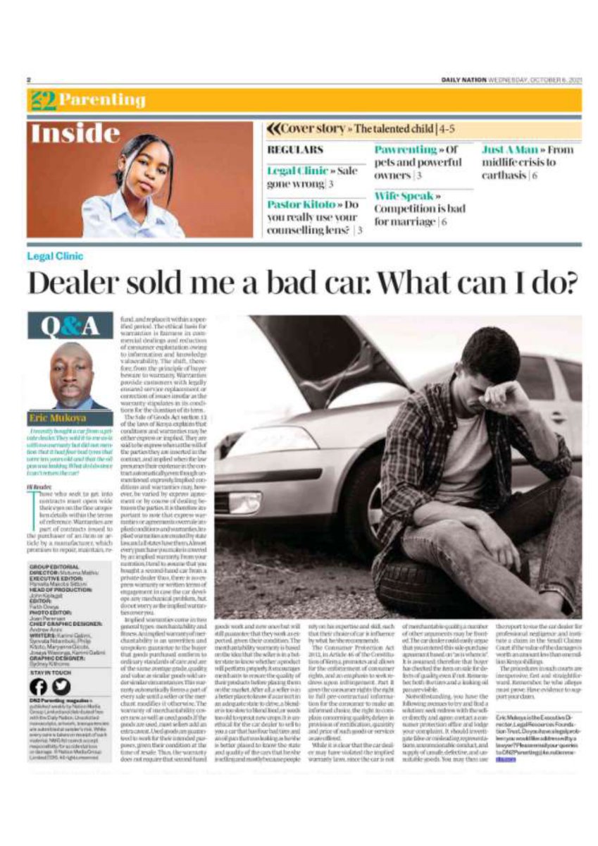 ShanahManjeru's tweet photo. Check out this story about me in yesterday’s Daily Nation. You can also read it through Daily Nation online. https://t.co/u6RXWtB8UI